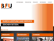 Tablet Screenshot of bfu-gmbh.de